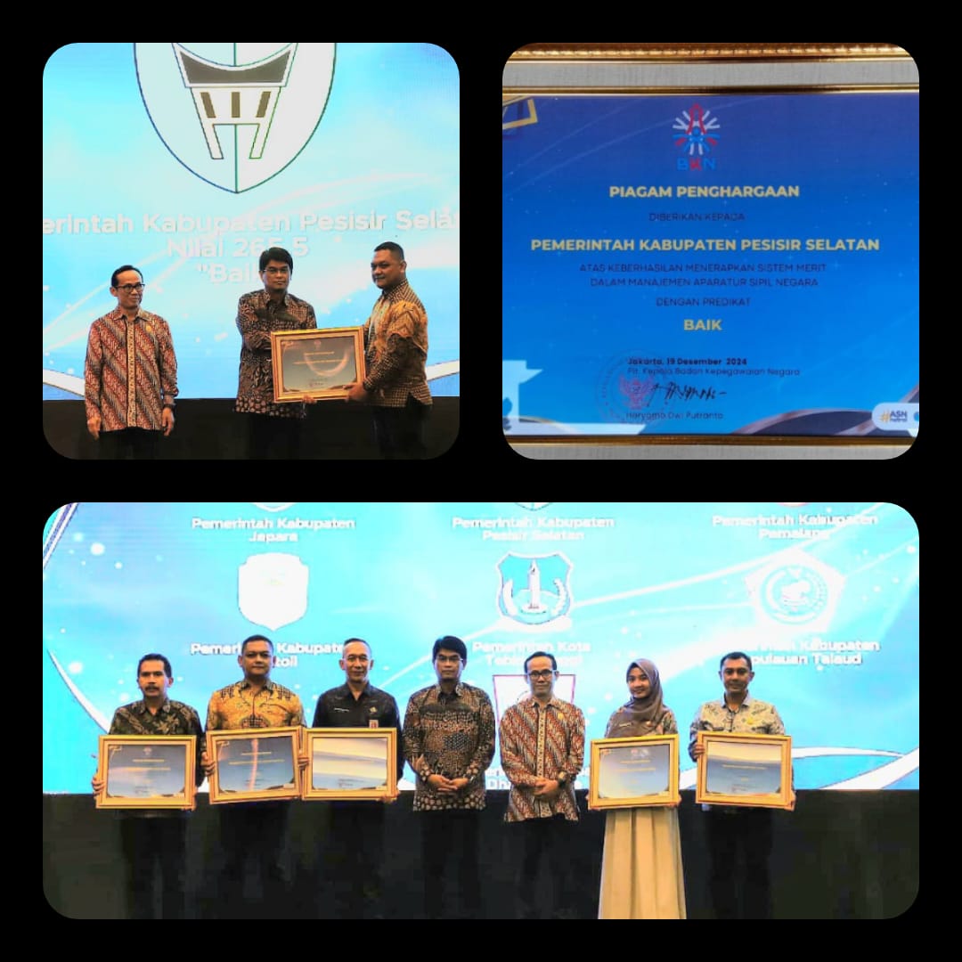 Piagam Penghargaan Keberhasilan Menerapkan Sistem Merit Dalam Manajemen Asn Dengan Predikat Baik